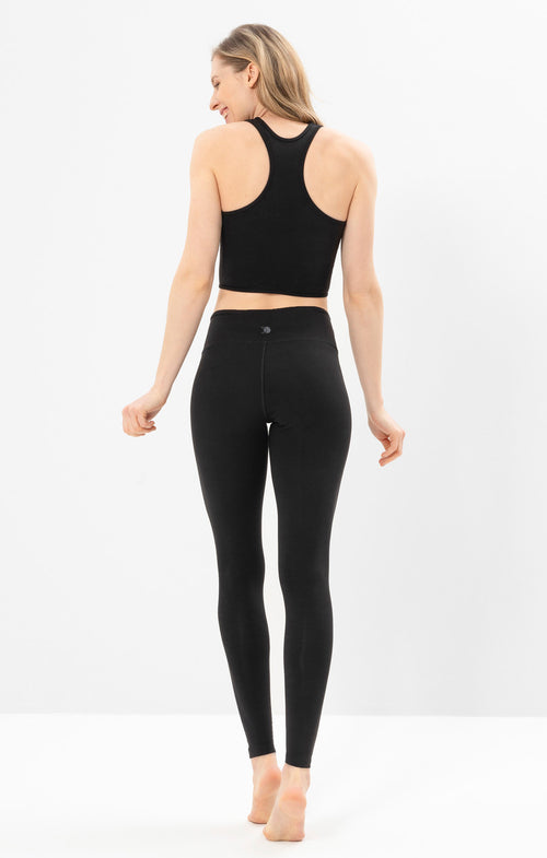 Ognx Yoga Basic Leggings Tencel™ Bio Baumwolle Luna - schwarz