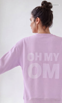 Yoga Boxy Sweater OH MY OM Bio Baumwolle Philia - lila