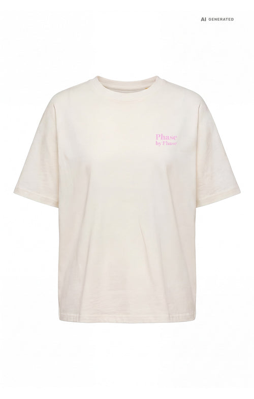 Yoga Boxy T-Shirt 2.0 Aura Bio Baumwolle Sora - weiß – AI GENERATED / KI-GENERIERT