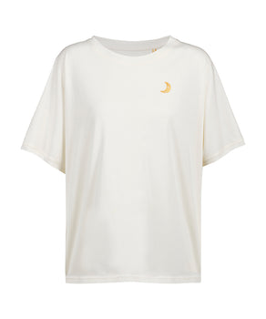 | color:weiß | yoga damen boxy t-shirt sora | bio baumwolle tencel | t-shirt moonlight leo moon | yoga damen t-shirt nachhaltig