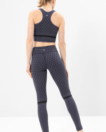 | color:blau | yoga damen mosaik leggings luna | tencel bio baumwolle | leggings mosaik print | yoga damen leggings nachhaltig