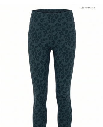 Yoga Soft Leggings 2.0 Leo Bio Baumwolle Luna - waldgrün – AI GENERATED / KI-GENERIERT