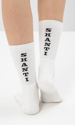 Yoga sports socks Shanti Shanti organic cotton Ava - white