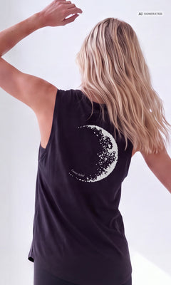 Yoga Tank 2.0 Lunar Rebel Bio Baumwolle Tencel™ Tara - schwarz
