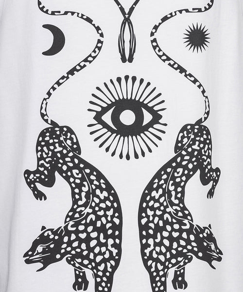 | color:weiss | yoga damen athletic tank tara | bio baumwolle tencel | tank top cosmic leopard | yoga damen tank top nachhaltig