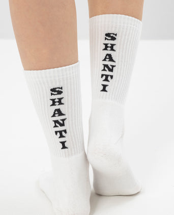 | color:weiß | yoga damen socken shanti shanti ava | bio baumwolle recyceltes polyester | sportsocken namaste | yoga damen socken nachhaltig