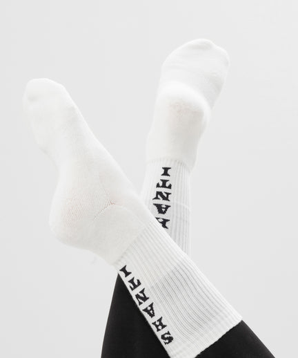| color:weiß | yoga damen socken shanti shanti ava | bio baumwolle recyceltes polyester | sportsocken namaste | yoga damen socken nachhaltig