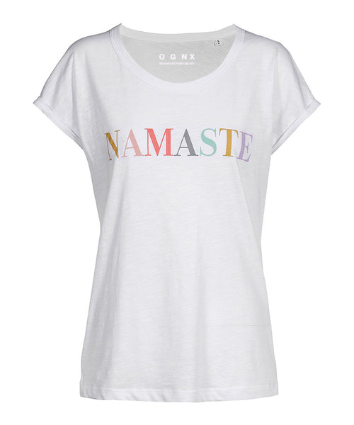 | color:weiß |yoga sommer t-shirt namaste weiß