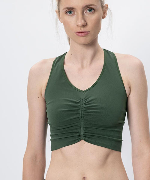 | color:grün |yoga bh mittlerer halt |sport cropped top