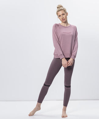 color:rosa |yoga leggings bio baumwolle keffiah rosa 