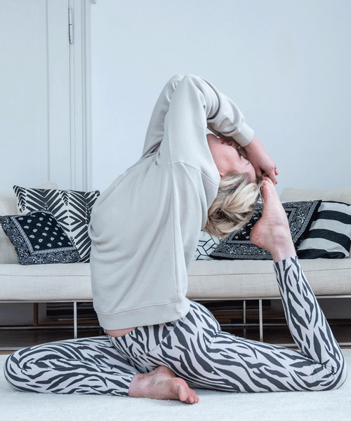 | color: weiss |yoga leggings zebra beige