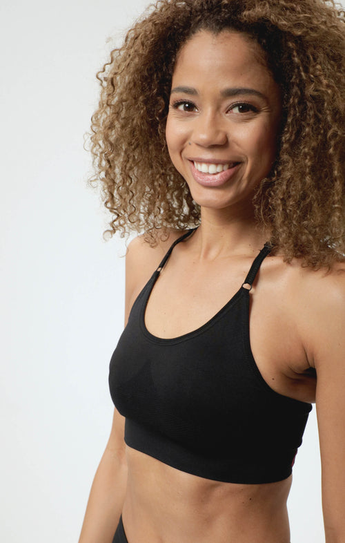Ognx Sport Bra Crossback - Mittlerer Support - schwarz