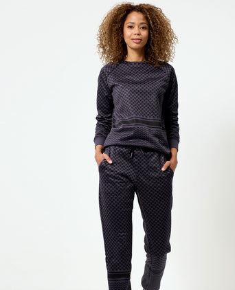 | color:blau |yoga pants blau keffiah muster |yoga kleidung