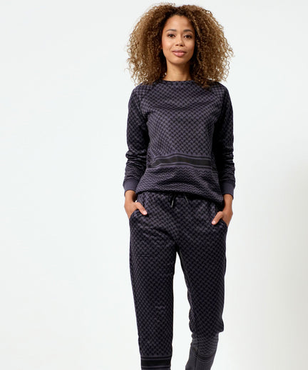 | color:blau |yoga pants blau keffiah muster |yoga kleidung