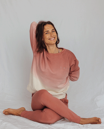 | color:rot |Sweatshirt Dip Dye |Yoga Pulli 