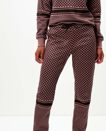| color:rosa |yoga hose rosa keffiah |yogakleidung