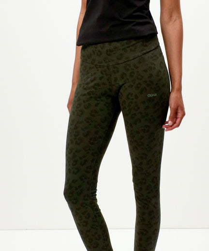 | color:grün |Yoga leggings leo baumwolle grün