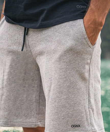 | color:grau |yoga shorts männer grau bio baumwolle