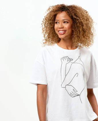 | color:weiß |yoga T-shirt weiß one line